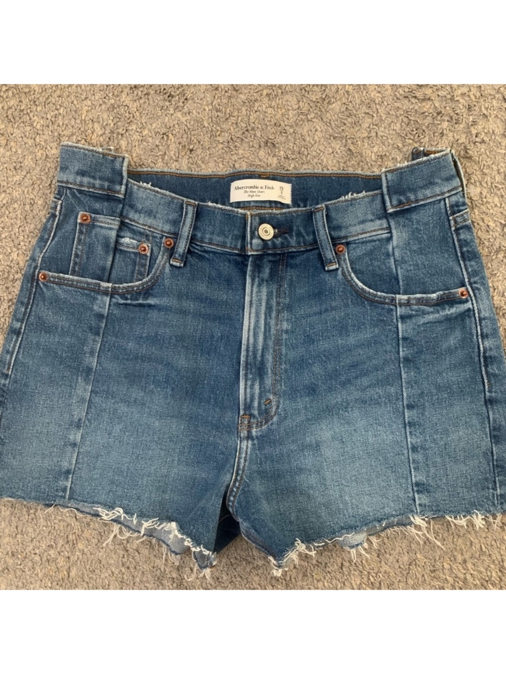 Abercrombie & Fitch Medium Blue Denim Cutoff Shorts